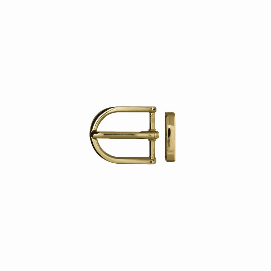 Rounded D-Frame + Loop 20mm Belt Buckle – Gold Palladium Nickelfree HQ,