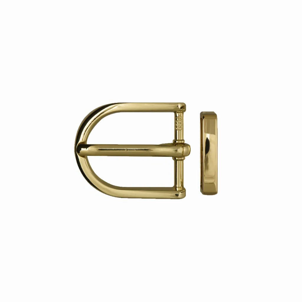 Rounded D-Frame + Loop 30mm Belt Buckle – Gold Palladium Nickelfree HQ,
