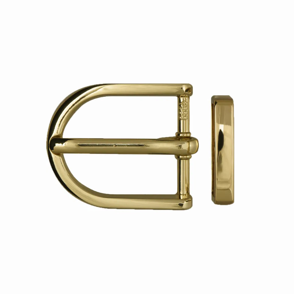 Rounded D-Frame + Loop 40mm Belt Buckle – Gold Palladium Nickelfree HQ,