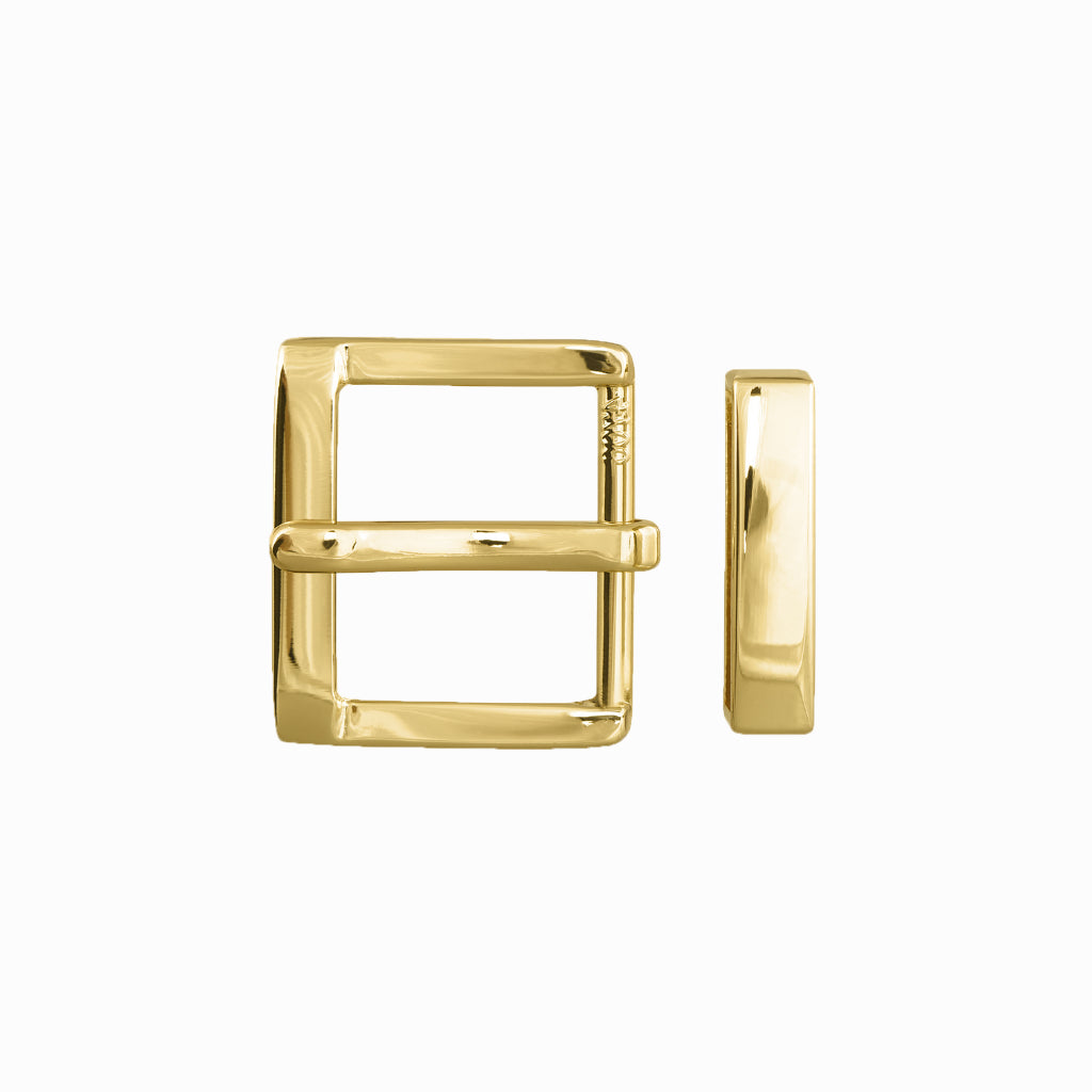 Square Frame + Loop 35mm Belt Buckle – Gold Palladium Nickelfree HQ,