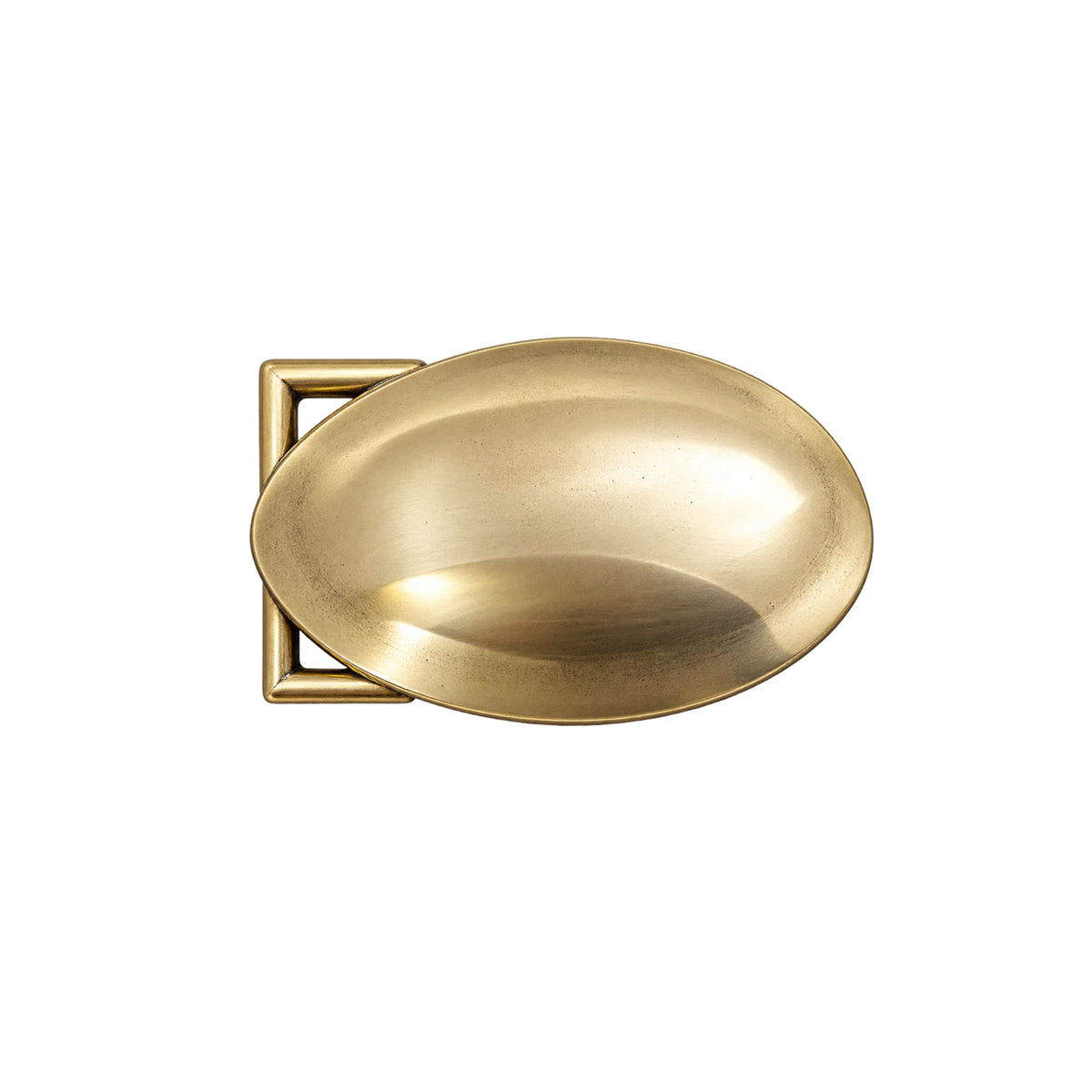 Smooth oval 30mm belt buckle in Old Gold with a gently raised center, style 102660-30