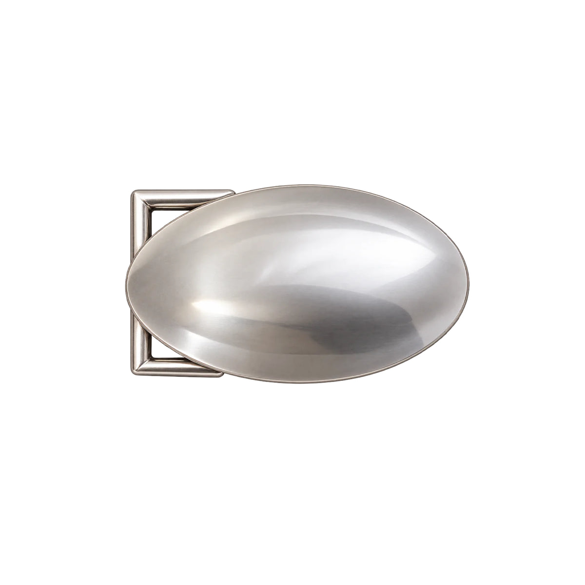 Smooth Oval 30mm Belt Buckle – English Silver