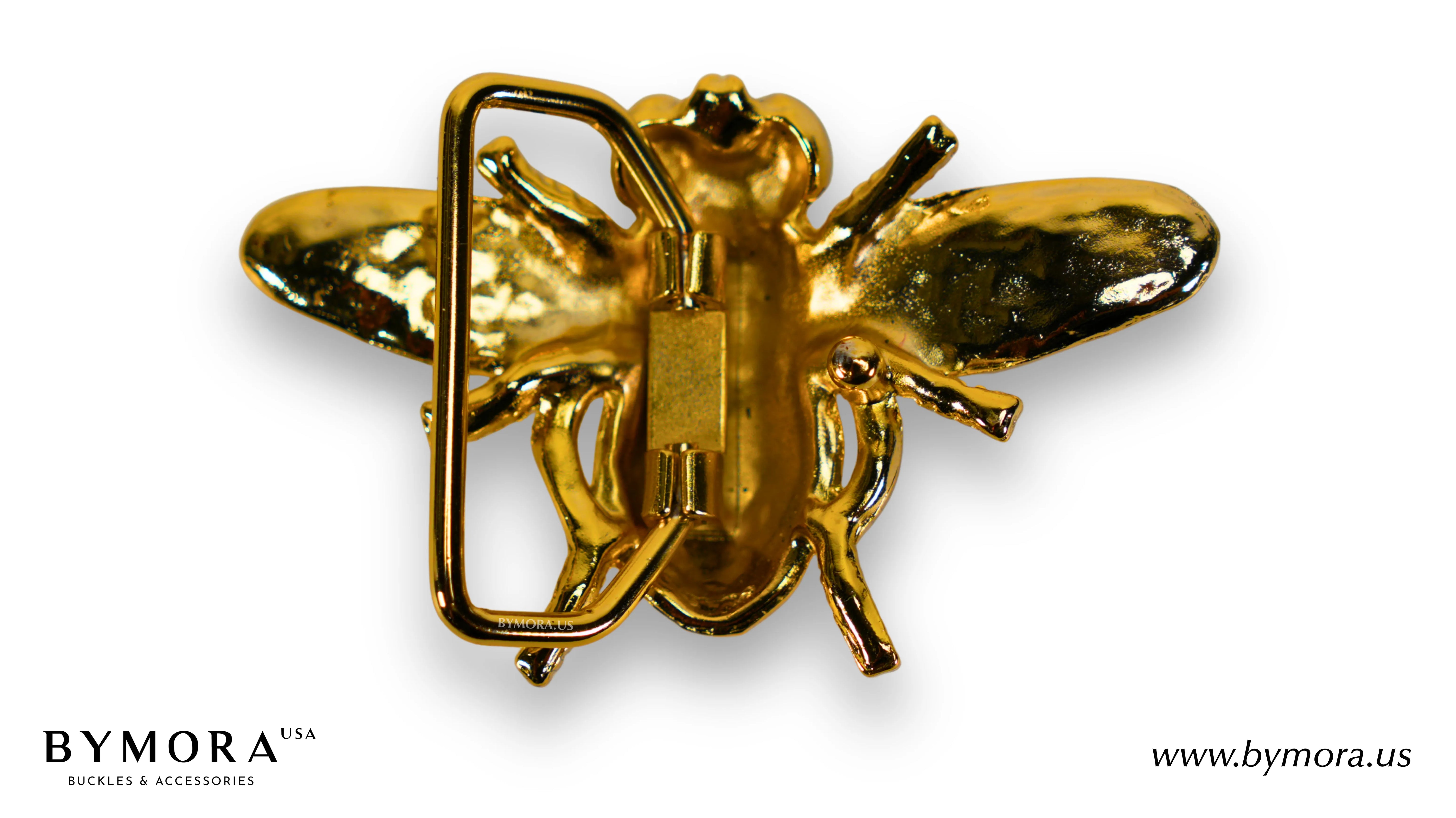 Luxury belt buckle bee with mother of pearl Italian design
