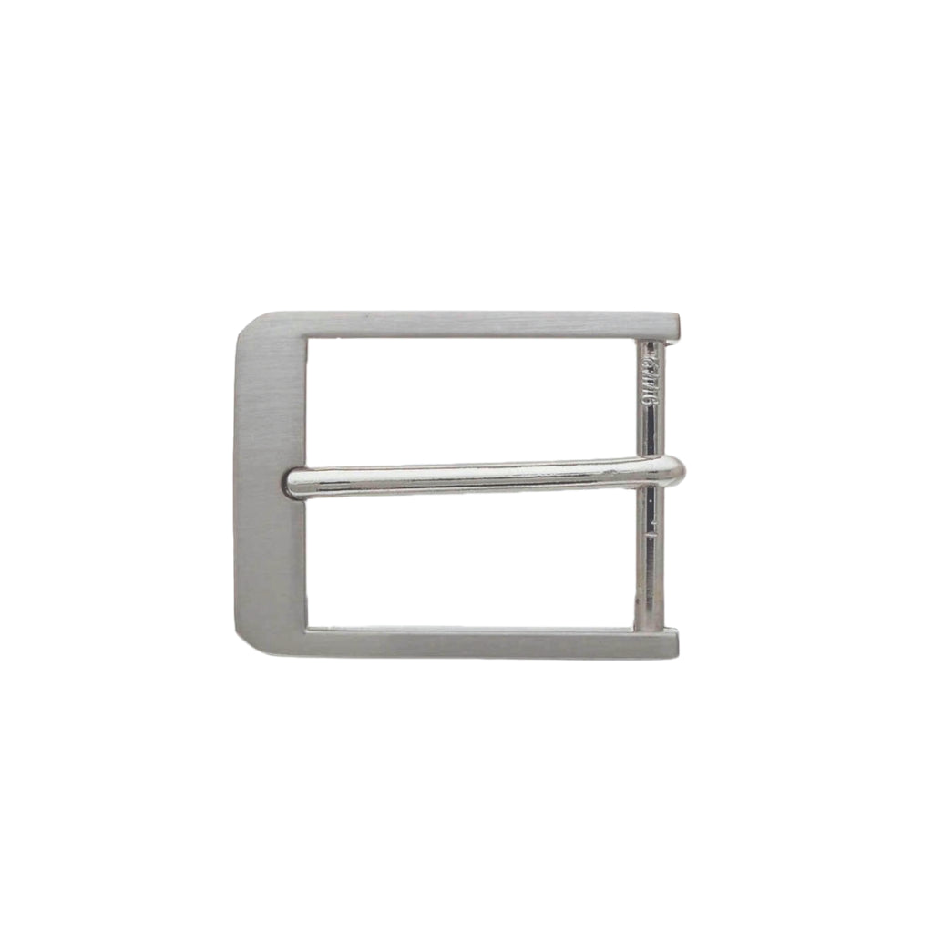 Minimal Rectangle Frame 35mm Belt Buckle – Brushed Nickelfree,