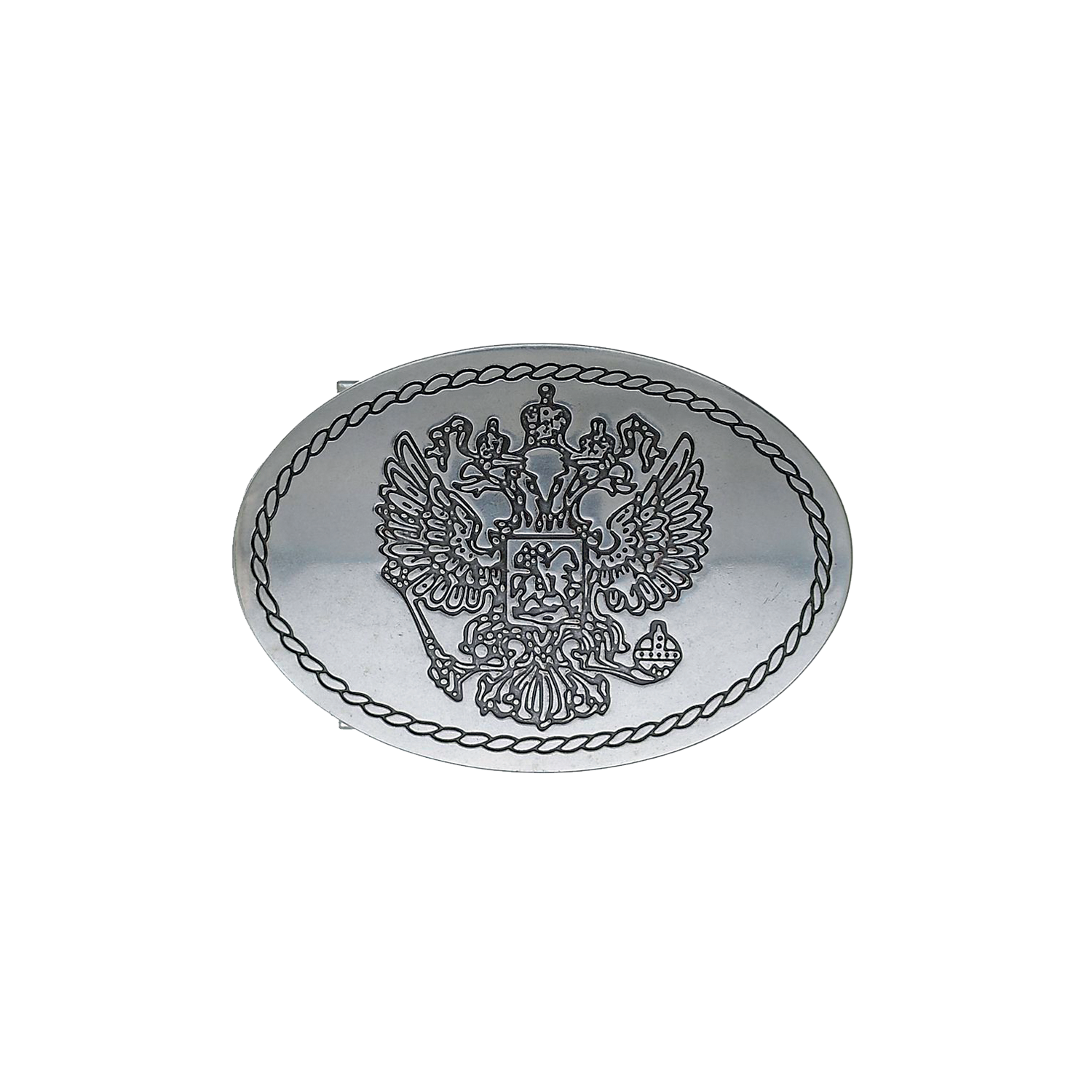 Double Eagle Crest 35mm belt buckle in English Silver. 
