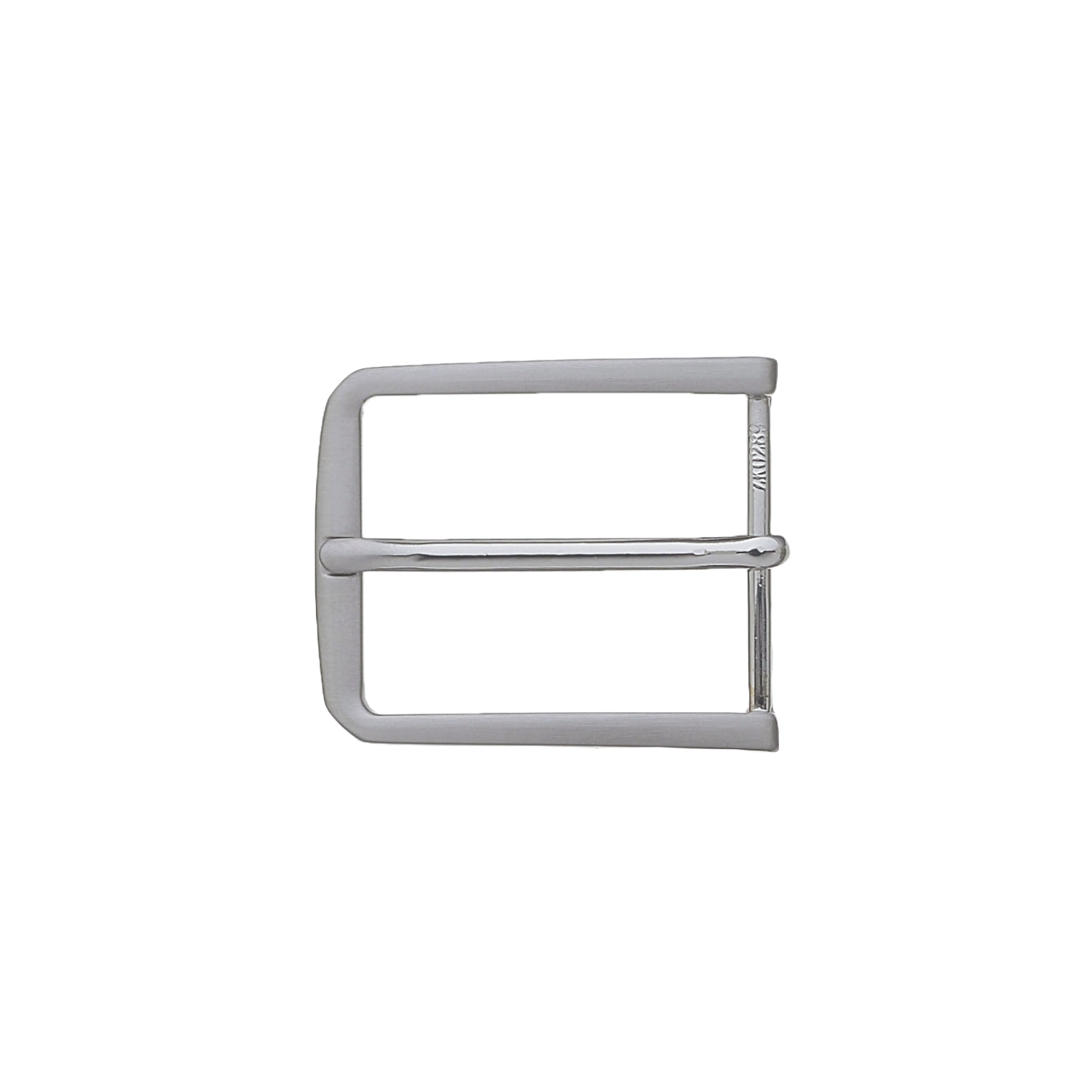 Classic Rounded-Rectangle 35mm belt buckle in Brushed Nickelfree. Designed in Italy.