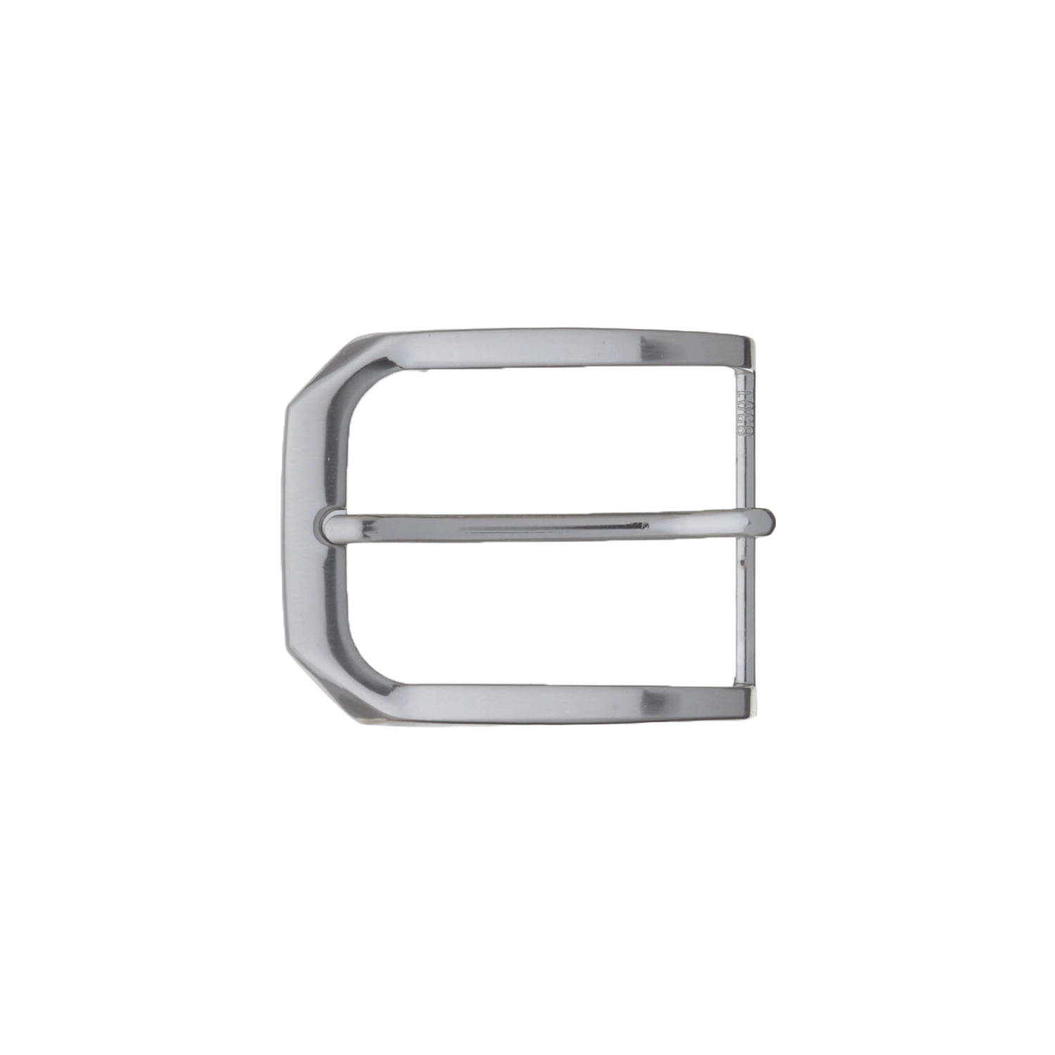 Chamfered Rectangle Frame 35mm Belt Buckle – Brushed Nickelfree,