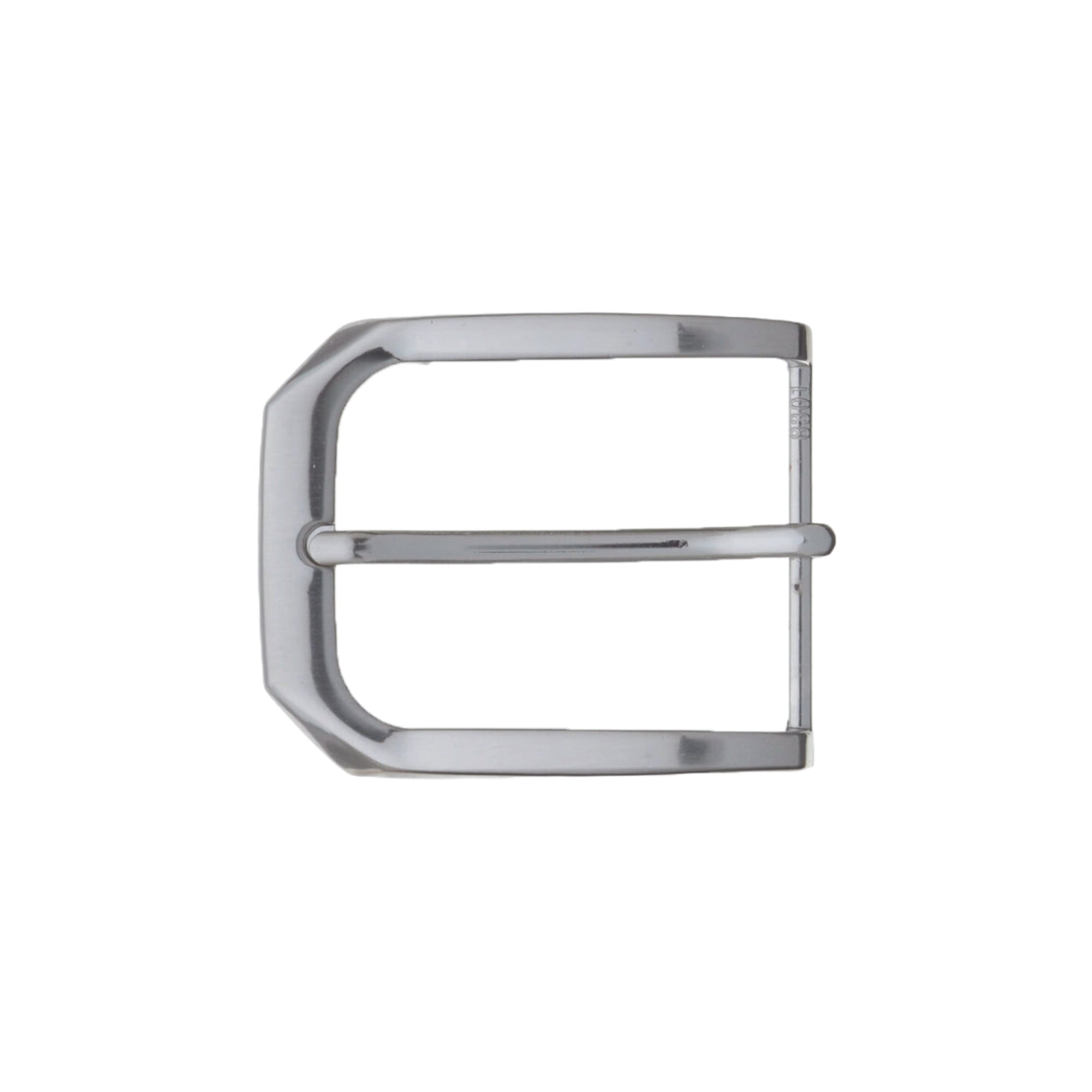 Chamfered Rectangle Frame 40mm Belt Buckle – Brushed Nickelfree,
