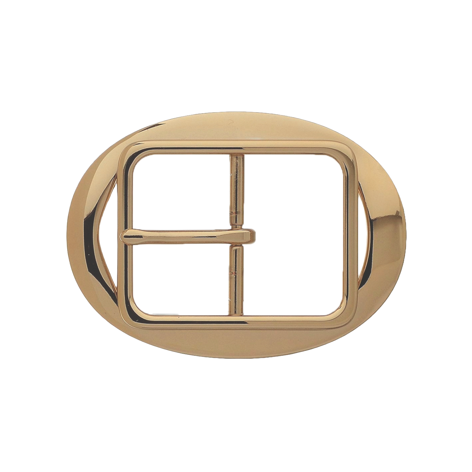 Oval frame 35mm belt buckle in Old Gold.
