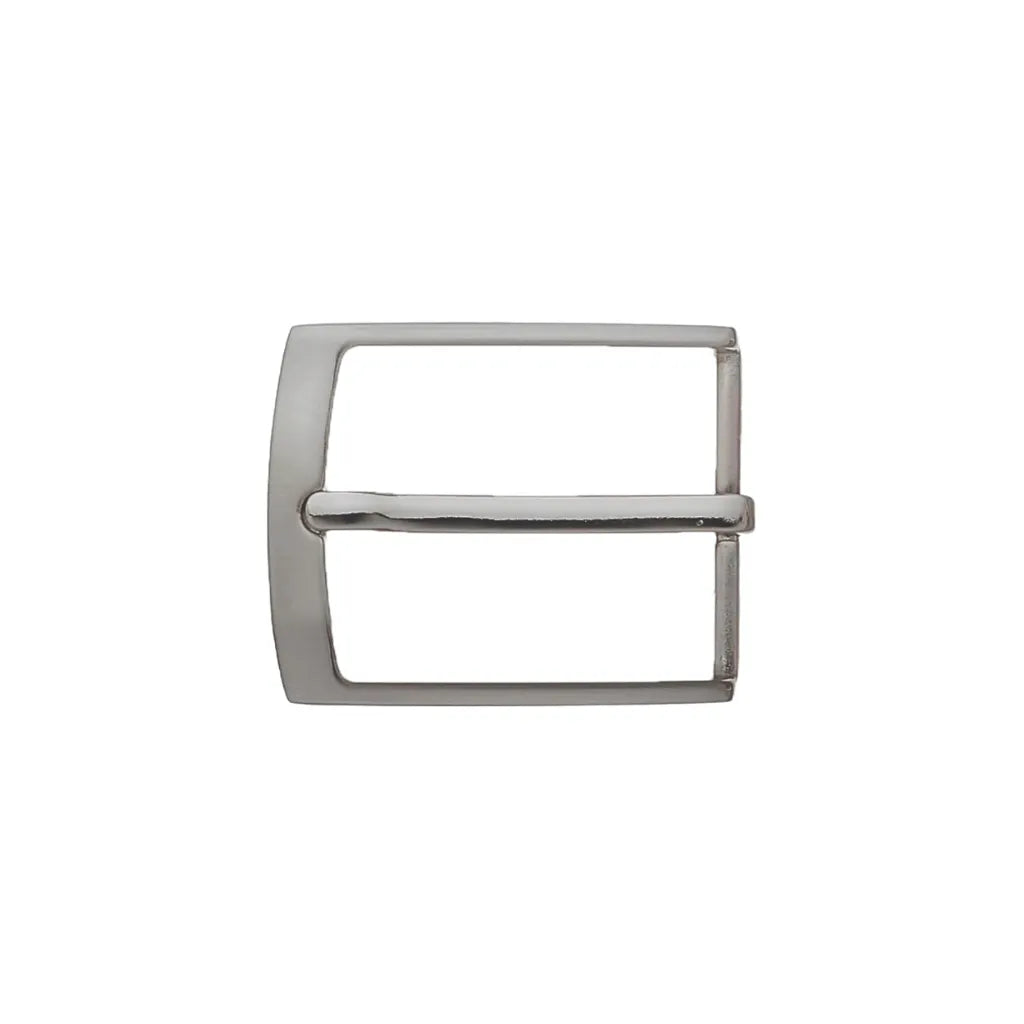Brushed nickel rectangular pin belt buckle frame for 35mm belt strap