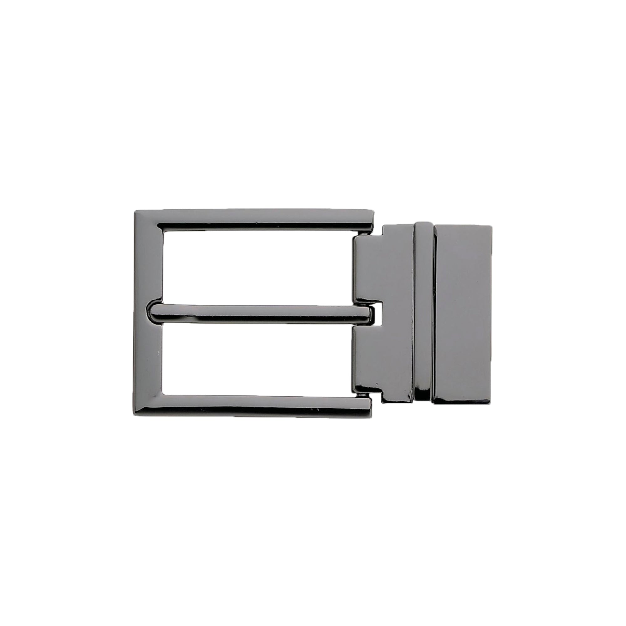 Rectangular Frame 30mm Belt Buckle – Shiny Gun Metal (R+C),