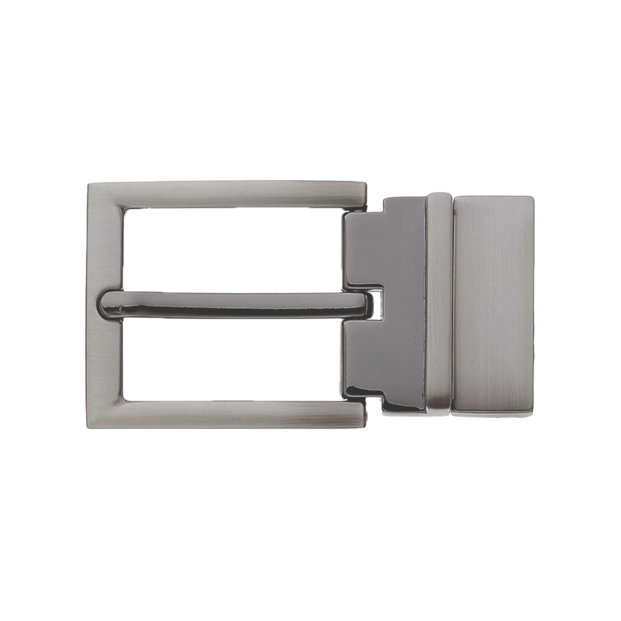 Rectangular Frame 35mm Belt Buckle – Brushed Gun Metal (R+C),
