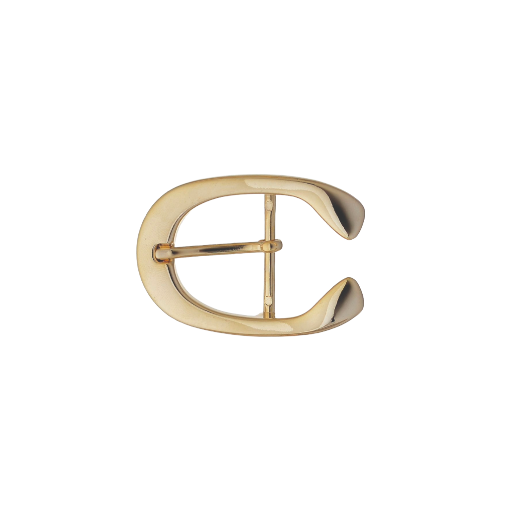 Curved Open-C 25mm belt buckle in Light Gold Palladium Nickelfree HQ Finish.