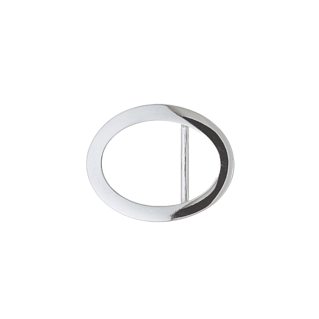 Oval 25mm belt buckle in Palladium Nickelfree HQ finish.