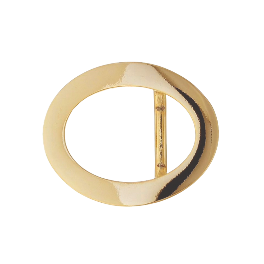 Oval 40mm belt buckle in Light Gold Palladium Nickelfree HQ finish.
