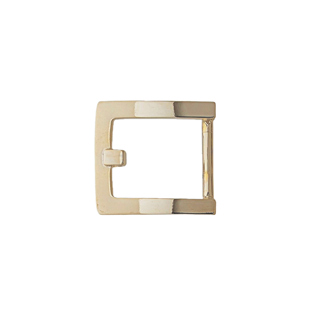 Square 25mm belt buckle in Light Gold Palladium Nickelfree HQ finish.