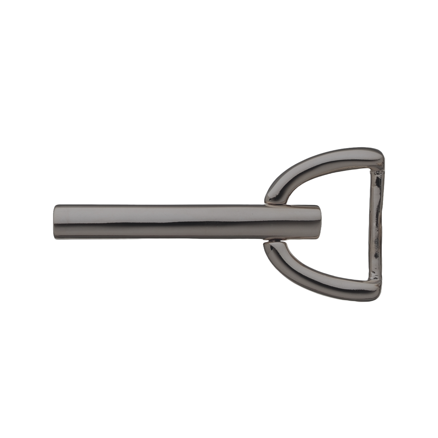 Elegant Bar 30mm belt buckle in Shiny Gun Metal Finish.