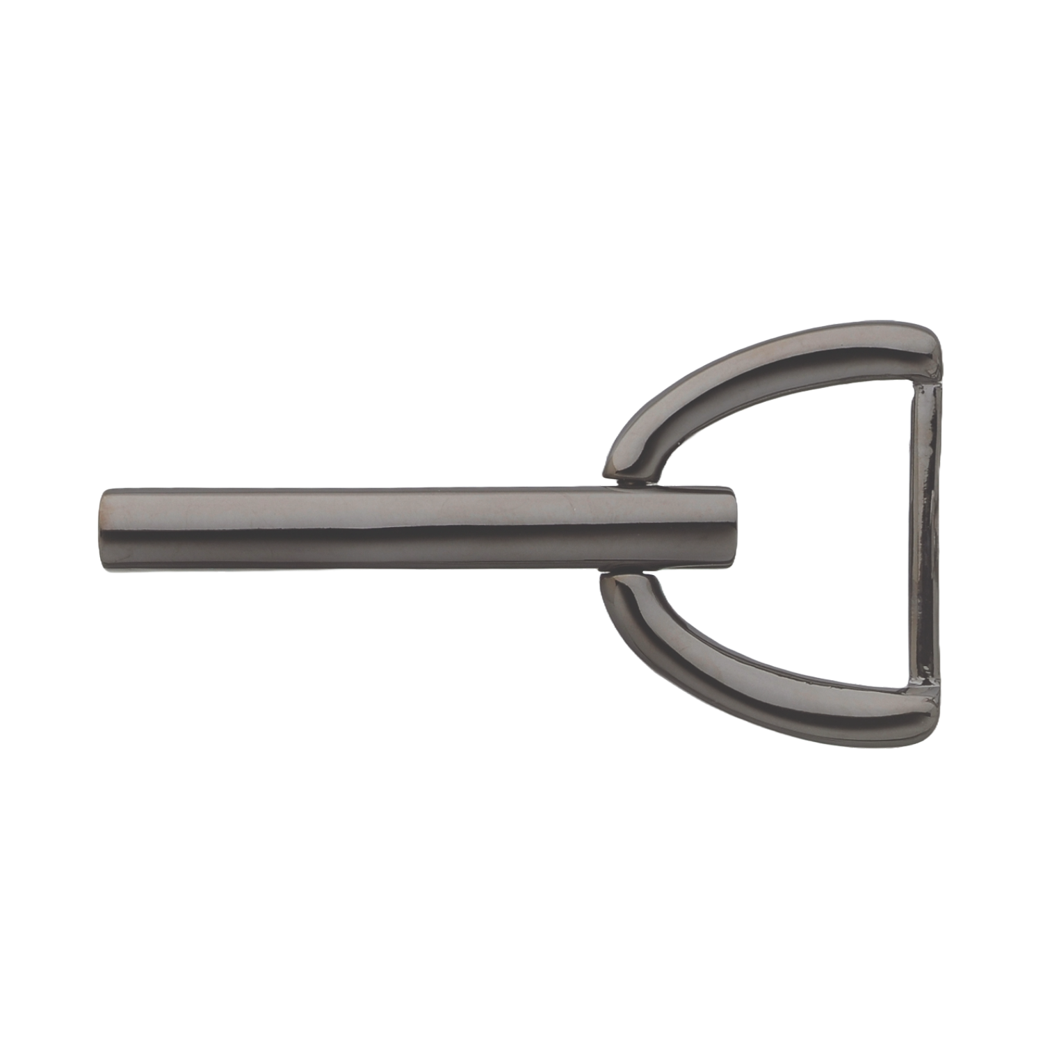 Elegant Bar 35mm belt buckle in Shiny Gun Metal Finish. 