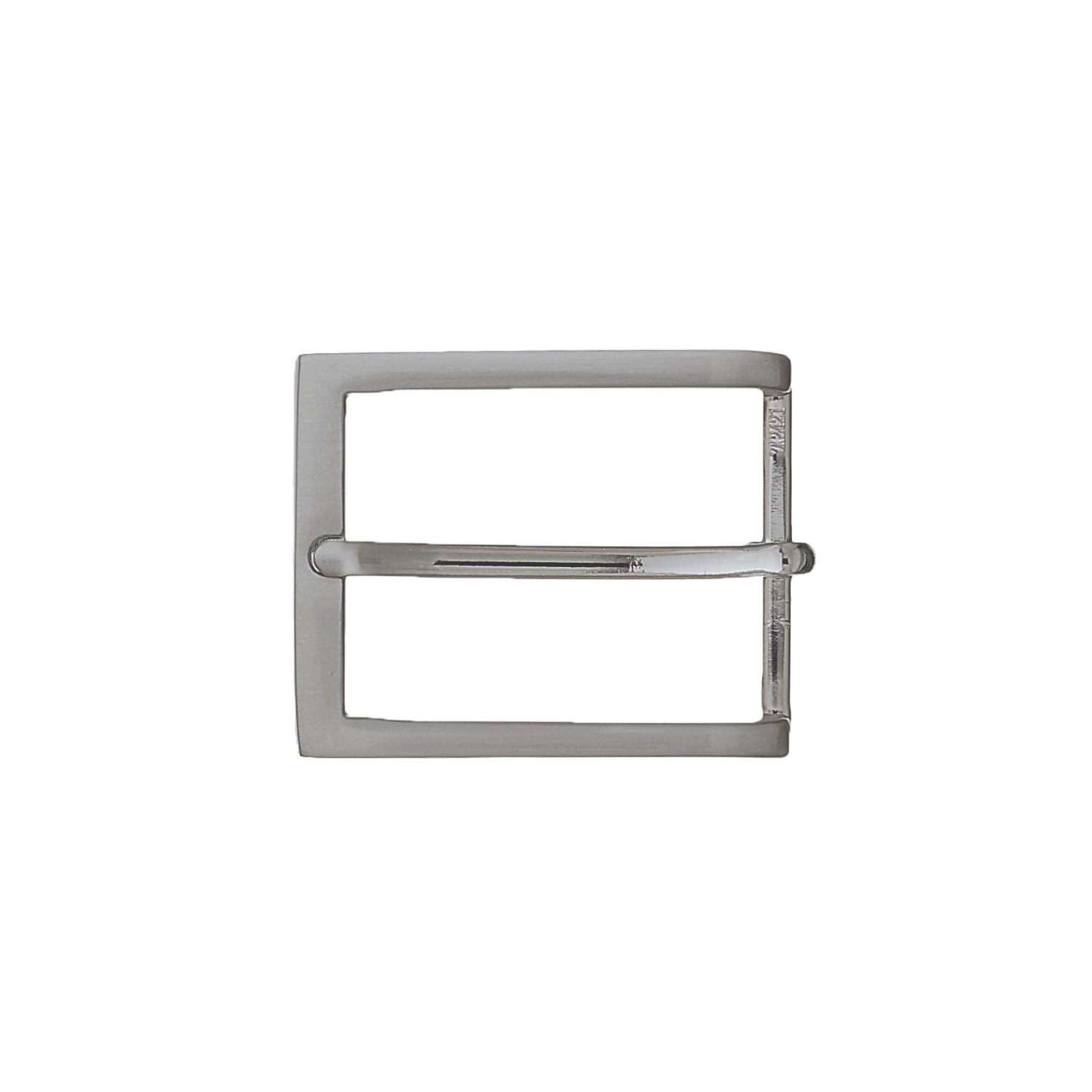Classic Square Frame 35mm belt buckle in Brushed Nickelfree. 