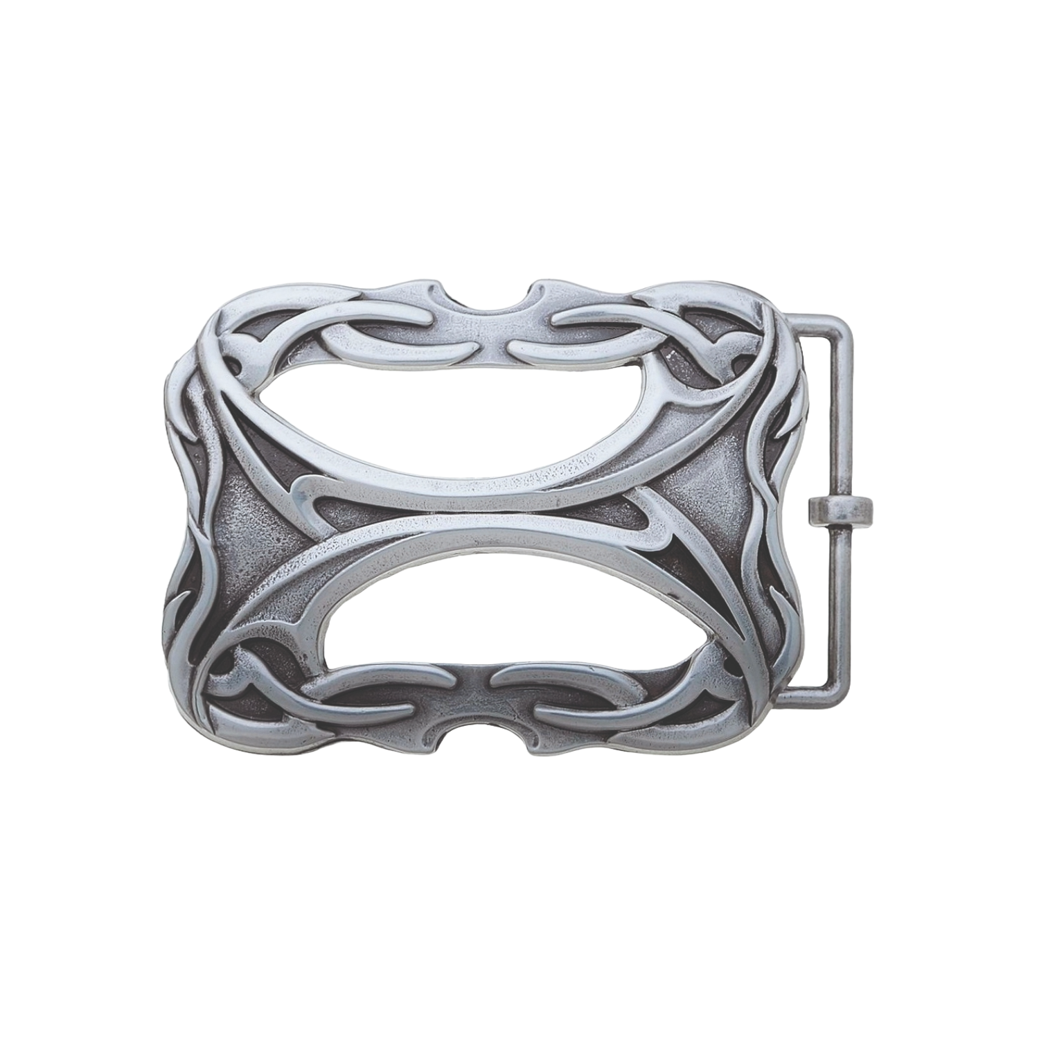 Celtic Interlace 40mm belt buckle in English Silver. 
