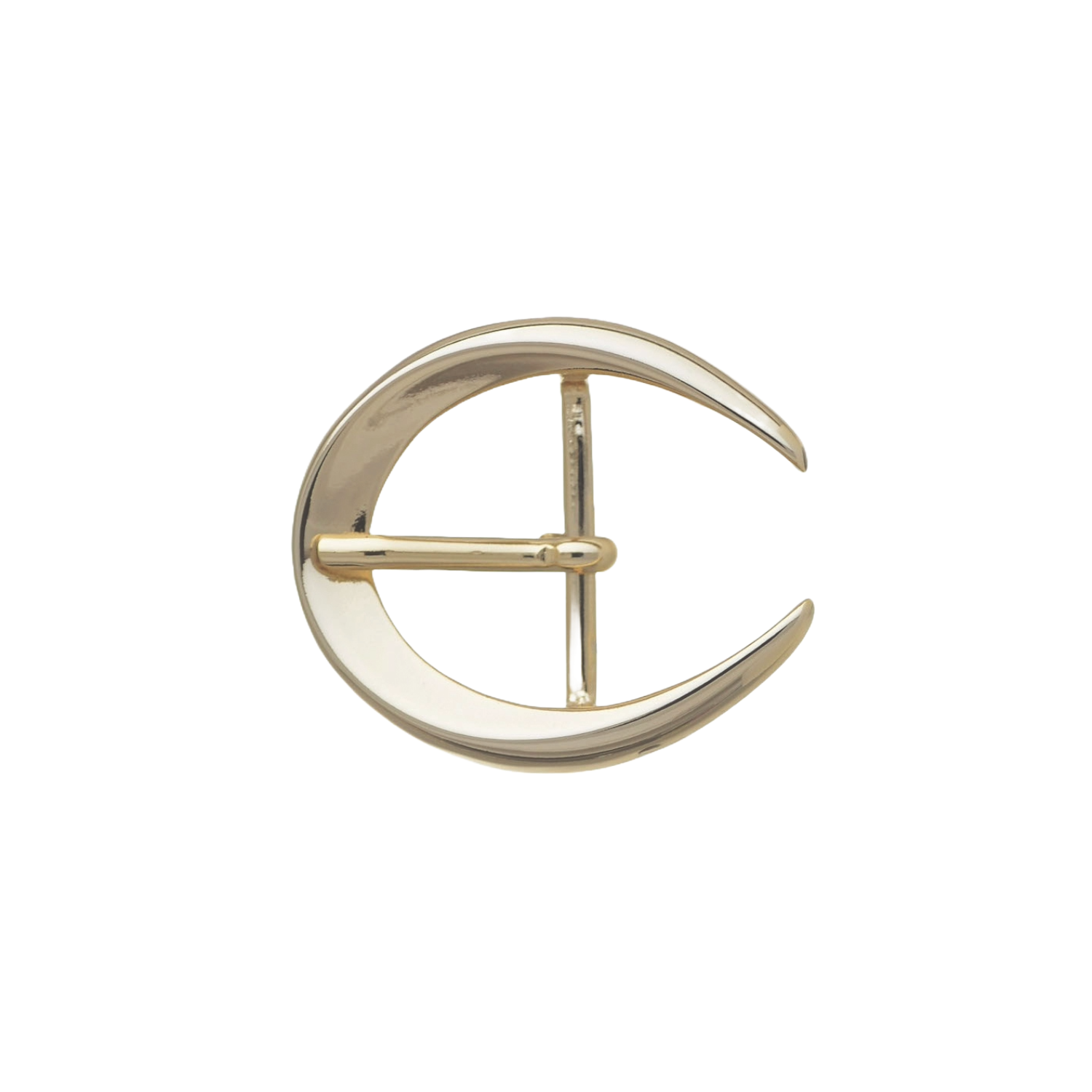 Crescent Moon Frame 35mm belt buckle in Light Gold.