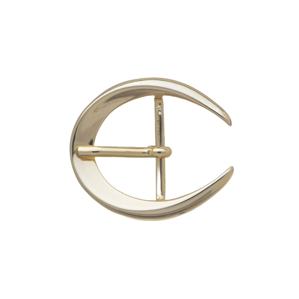 Crescent Moon Frame 40mm belt buckle in Light Gold.