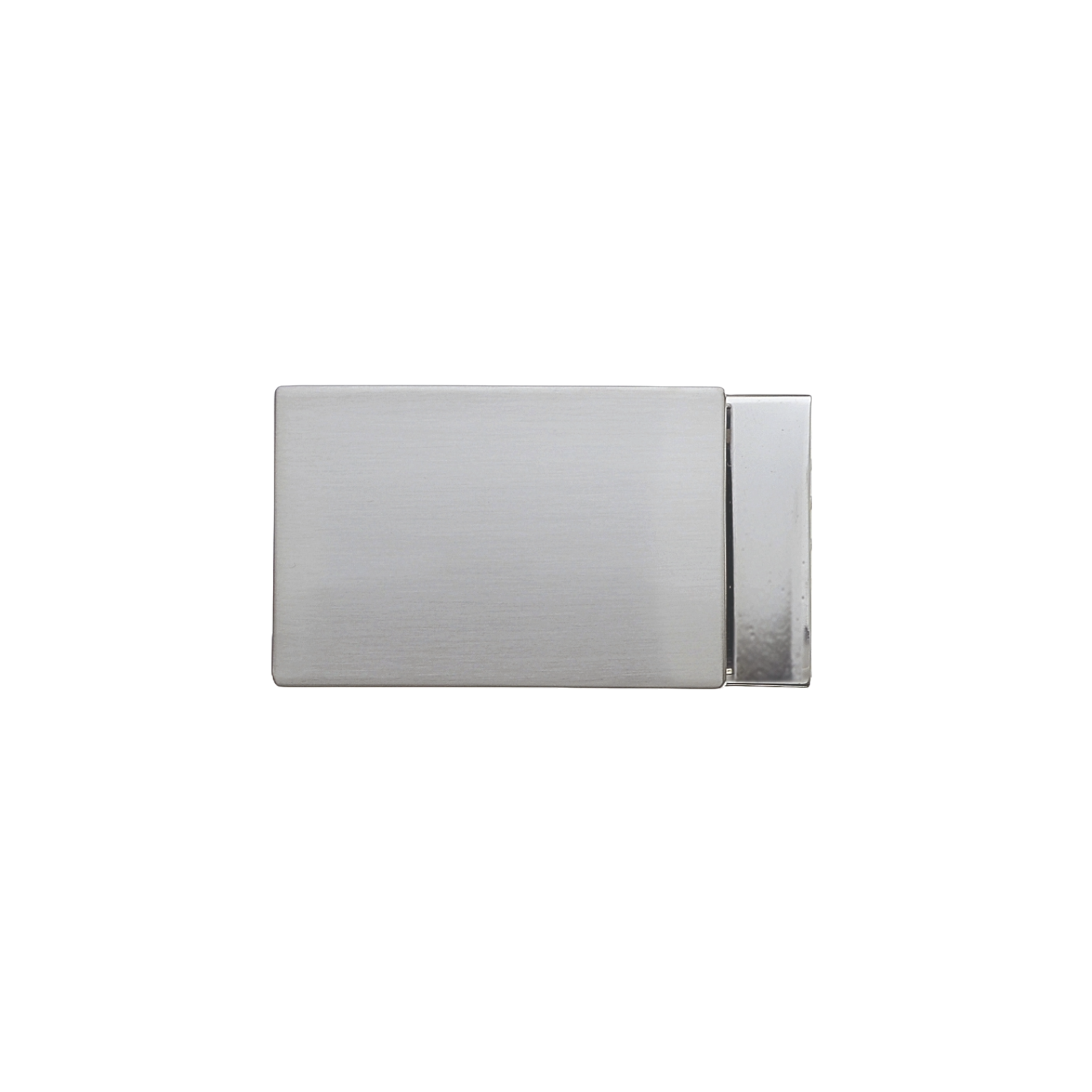 Minimal Plaque Clamp 30mm Belt Buckle – Brushed Nickelfree,