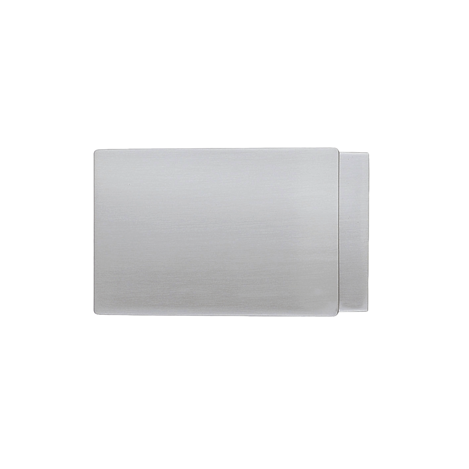 Minimal Plaque Clamp 40mm Belt Buckle – Brushed Nickelfree,