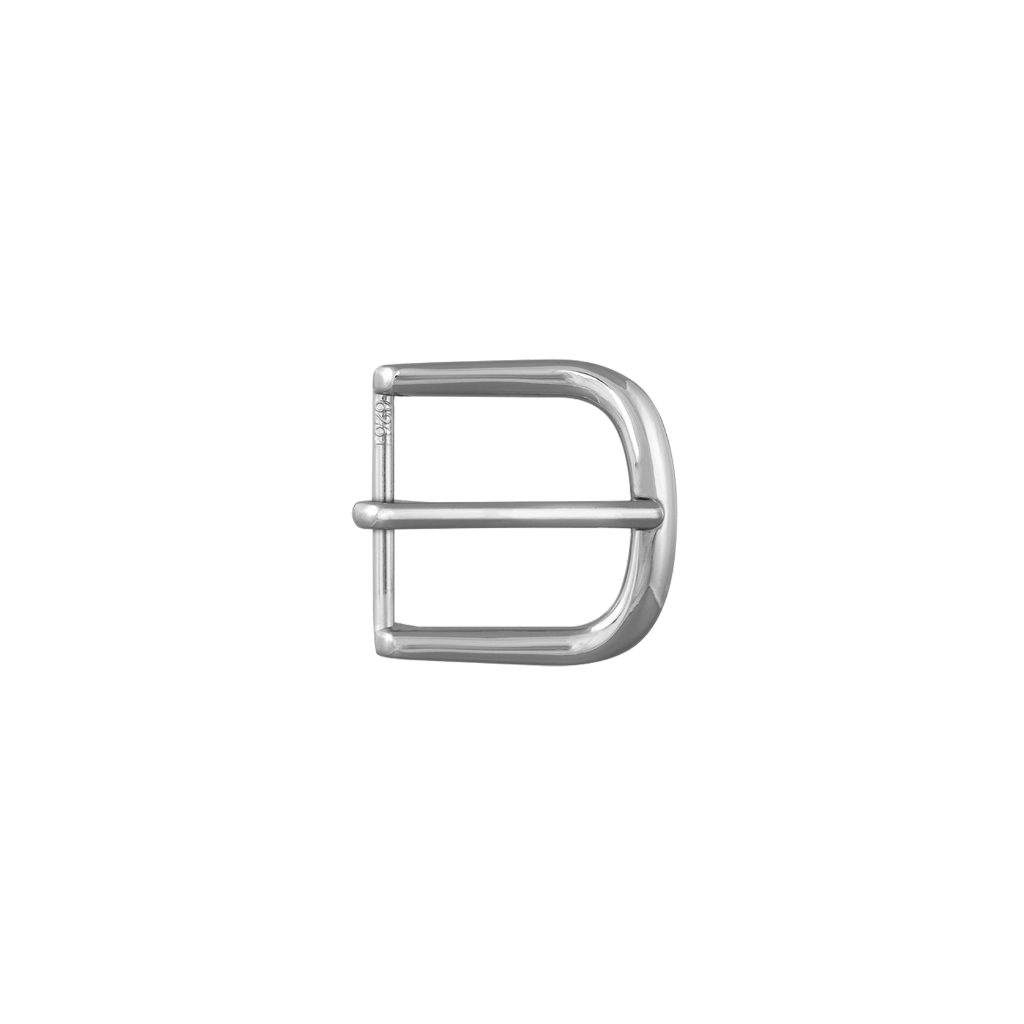D-Frame Classic 25mm belt buckle in Shiny Nickelfree. 
