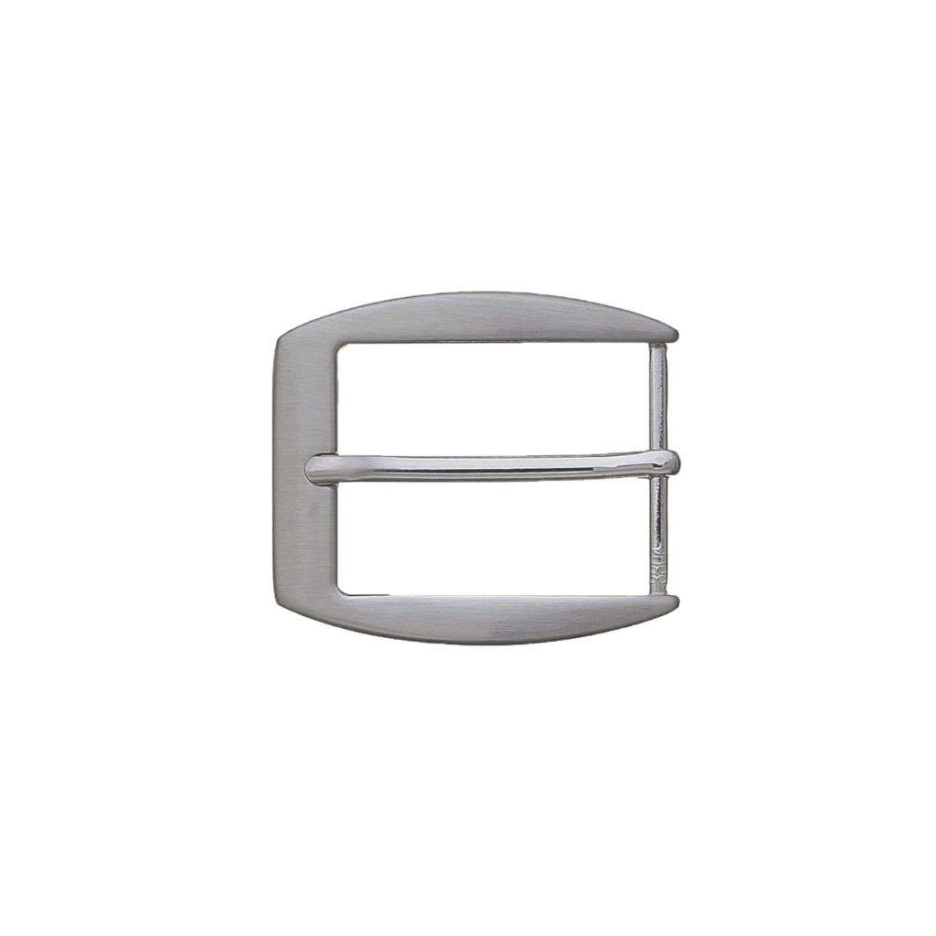 Curved Square 30mm belt buckle in Brushed Nickelfree.