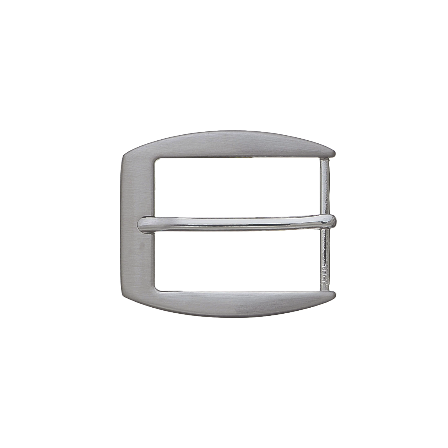 Curved Square 35mm belt buckle in Brushed Nickelfree.