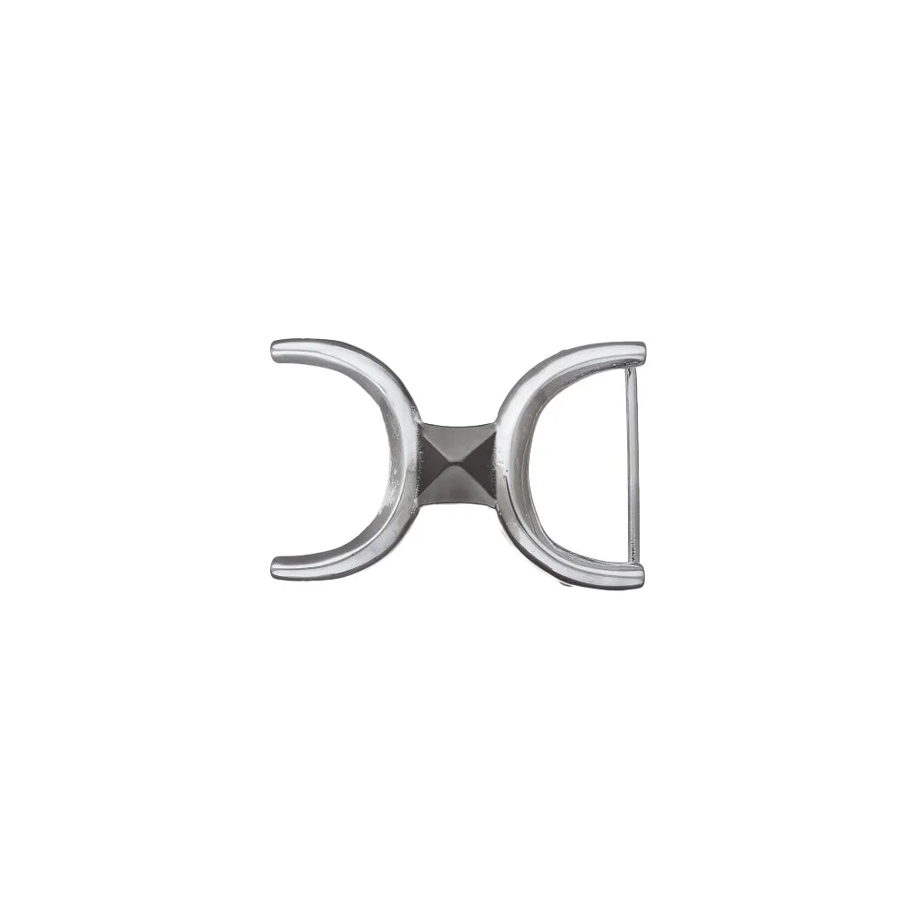 Double-C 25mm belt buckle in Palladium Nickelfree HQ + Shiny Gun Metal. 