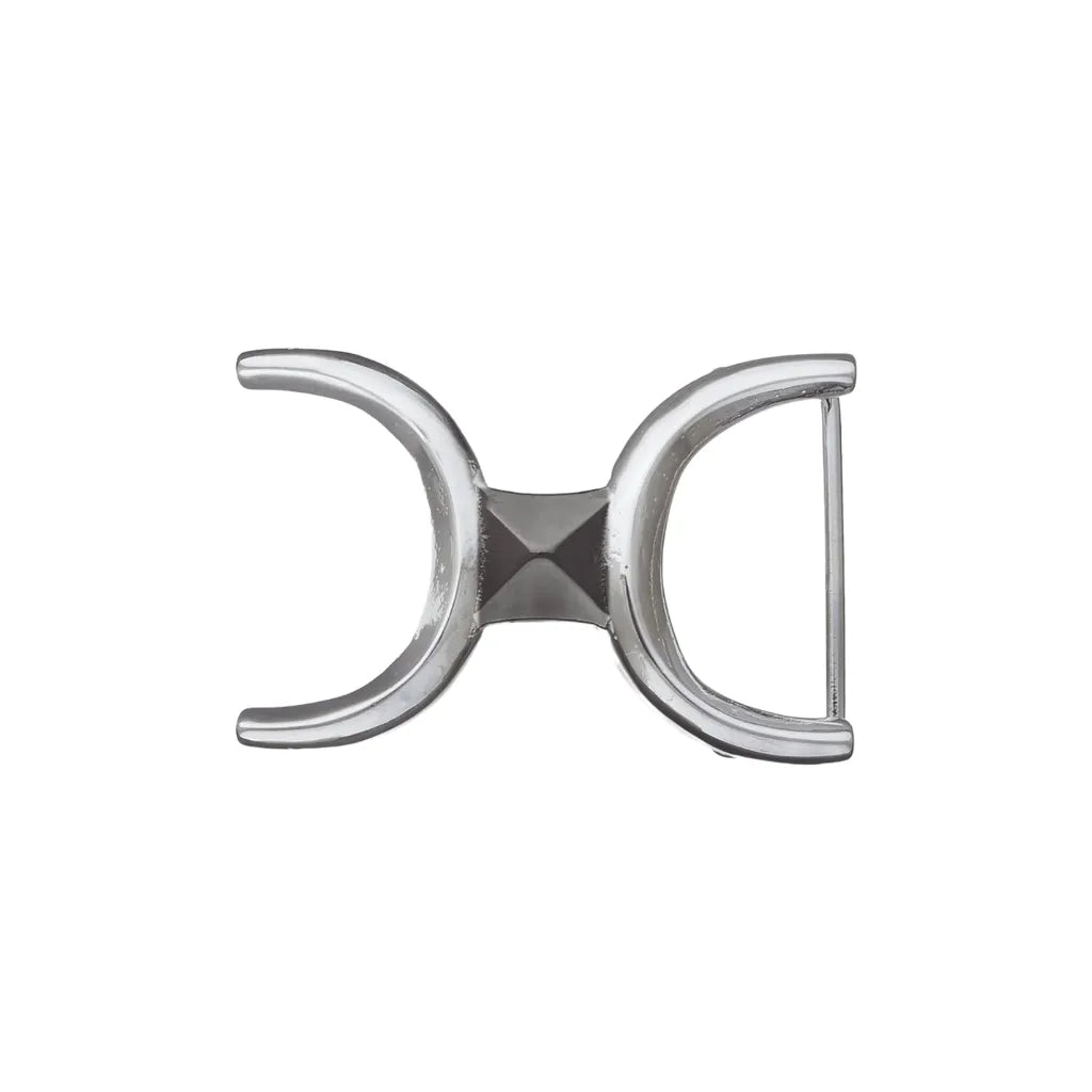 Double-C 35mm belt buckle in Palladium Nickelfree HQ + Shiny Gun Metal.