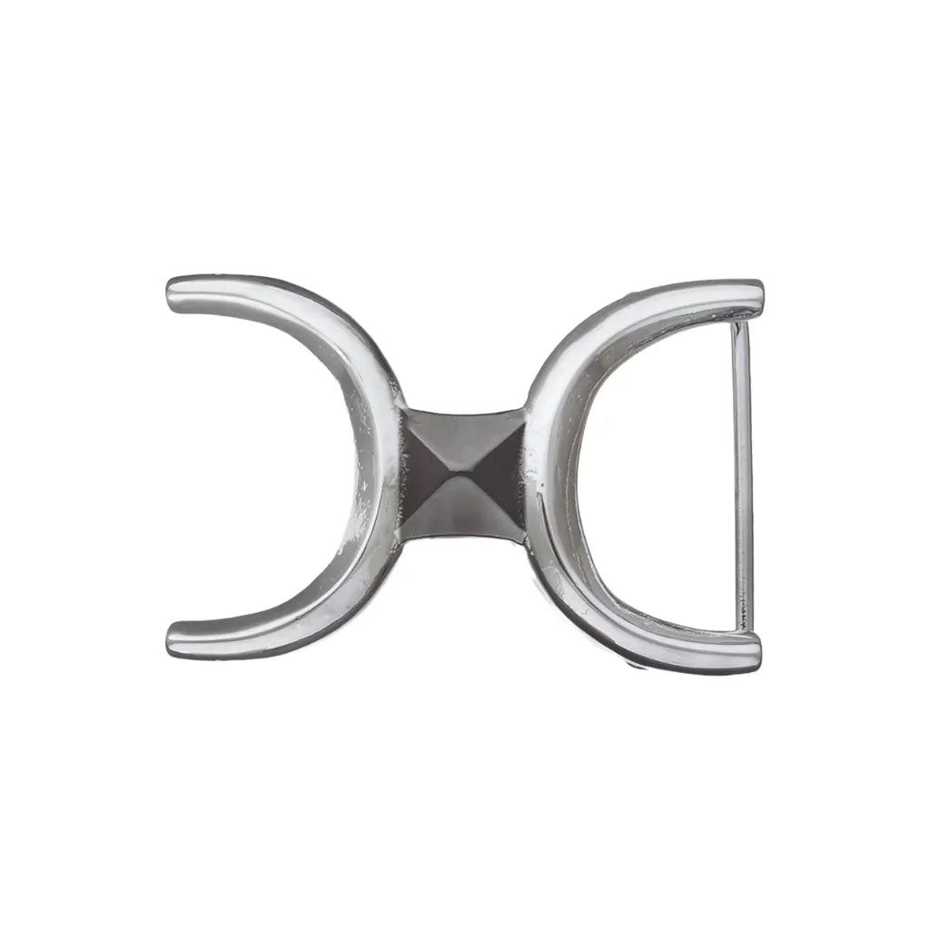 Double-C 40mm belt buckle in Palladium Nickelfree HQ + Shiny Gun Metal. 