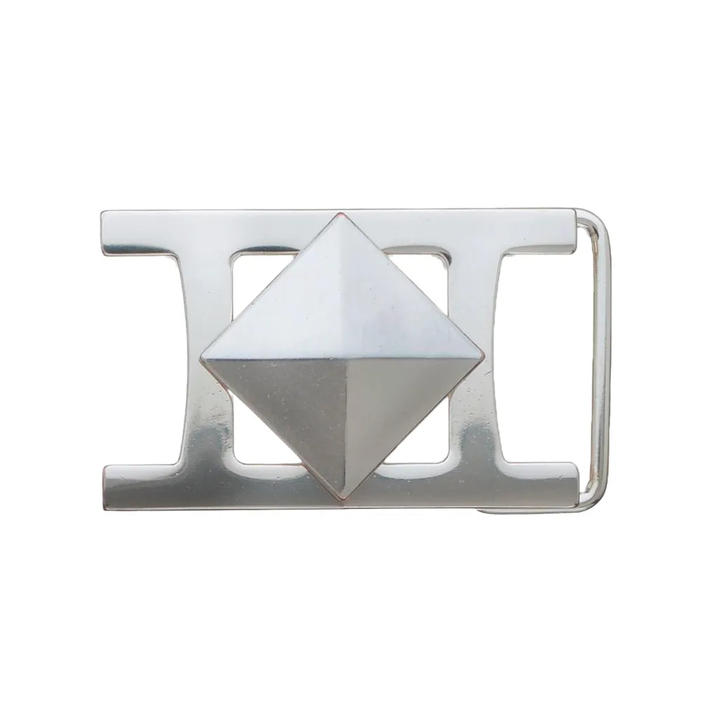 Pyramid-Stud Belt Buckle 40mm in Palladium Nickelfree HQ. 