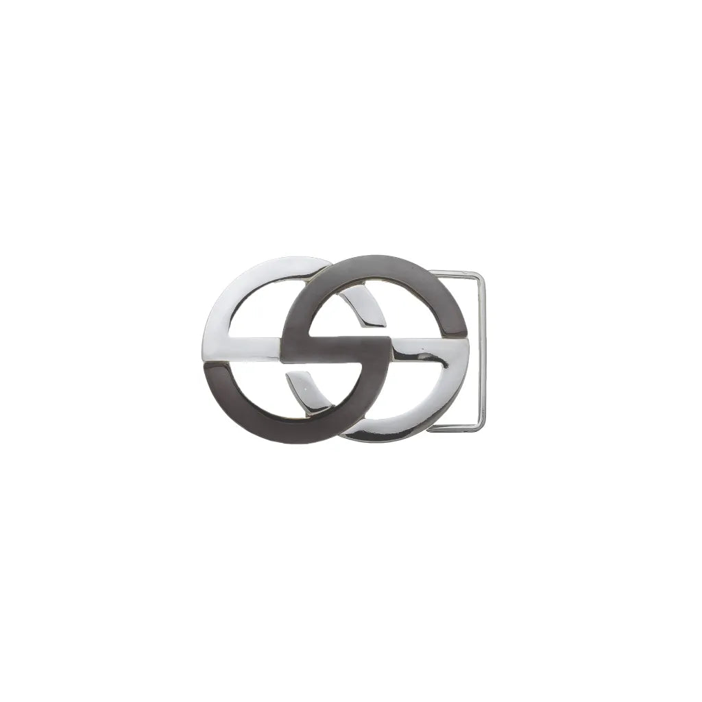 Double-O Link 25mm belt buckle in Palladium Nickelfree HQ + Shiny Gun Metal.