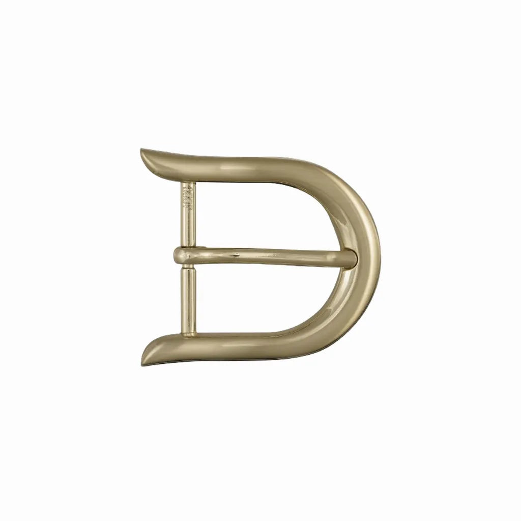 Rounded Arc Prong 35mm belt buckle in Brushed Gold Palladium Nickelfree HQ. 
