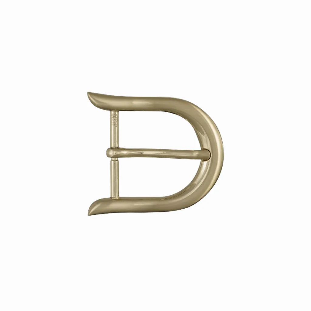 Rounded Arc Prong 35mm belt buckle in Gold Palladium Nickelfree HQ. 