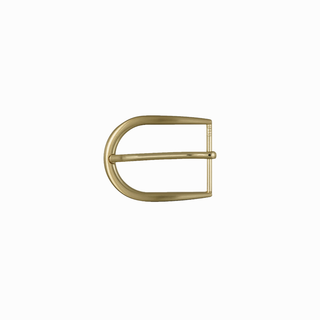 Rounded D-Frame Prong Belt Buckle 25mm – Gold Finish, Zamak