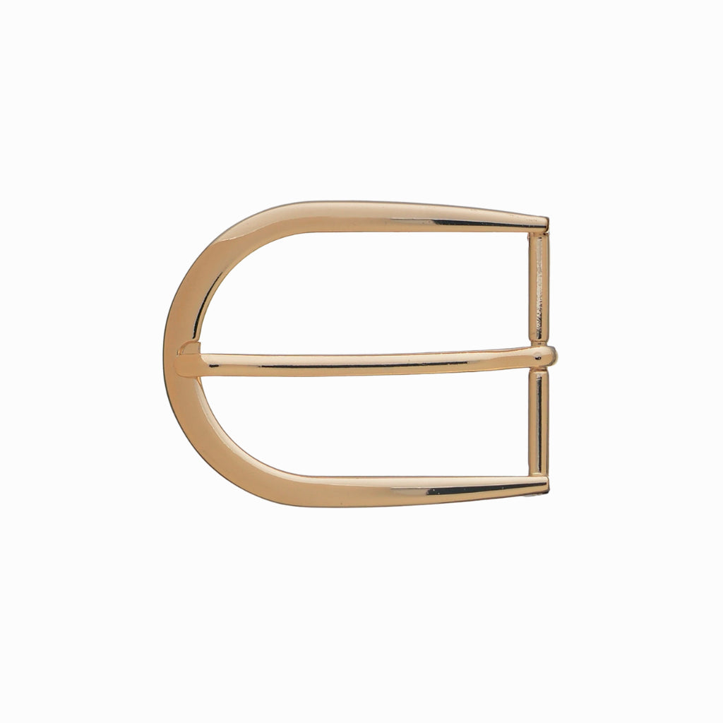 Rounded D-Frame Prong Belt Buckle 40mm – Light Gold Palladium Nickelfree HQ, Zamak