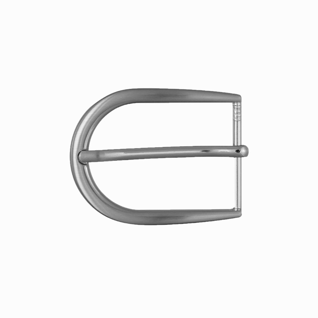 Rounded D-Frame Prong Belt Buckle 40mm – Brushed Palladium Nickelfree HQ, Zamak