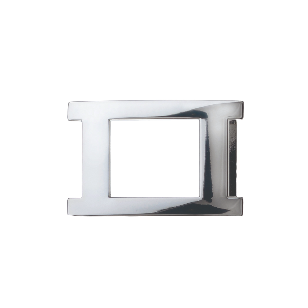 Rectangular 40mm belt buckle in Palladium Nickelfree HQ finish.