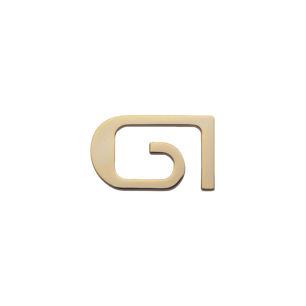 Minimalist Hook 25mm Belt Buckle – Light Gold Finish, Zamak