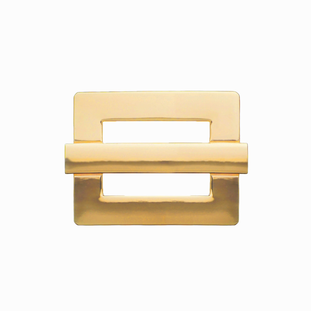 Center-Bar Frame 40mm belt buckle in Light Gold Palladium Nickelfree HQ.