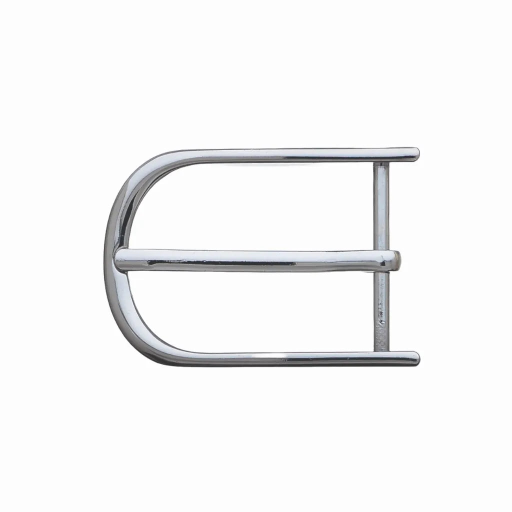 Double-Bar Rounded Prong 40mm belt buckle in Palladium Nickelfree HQ.