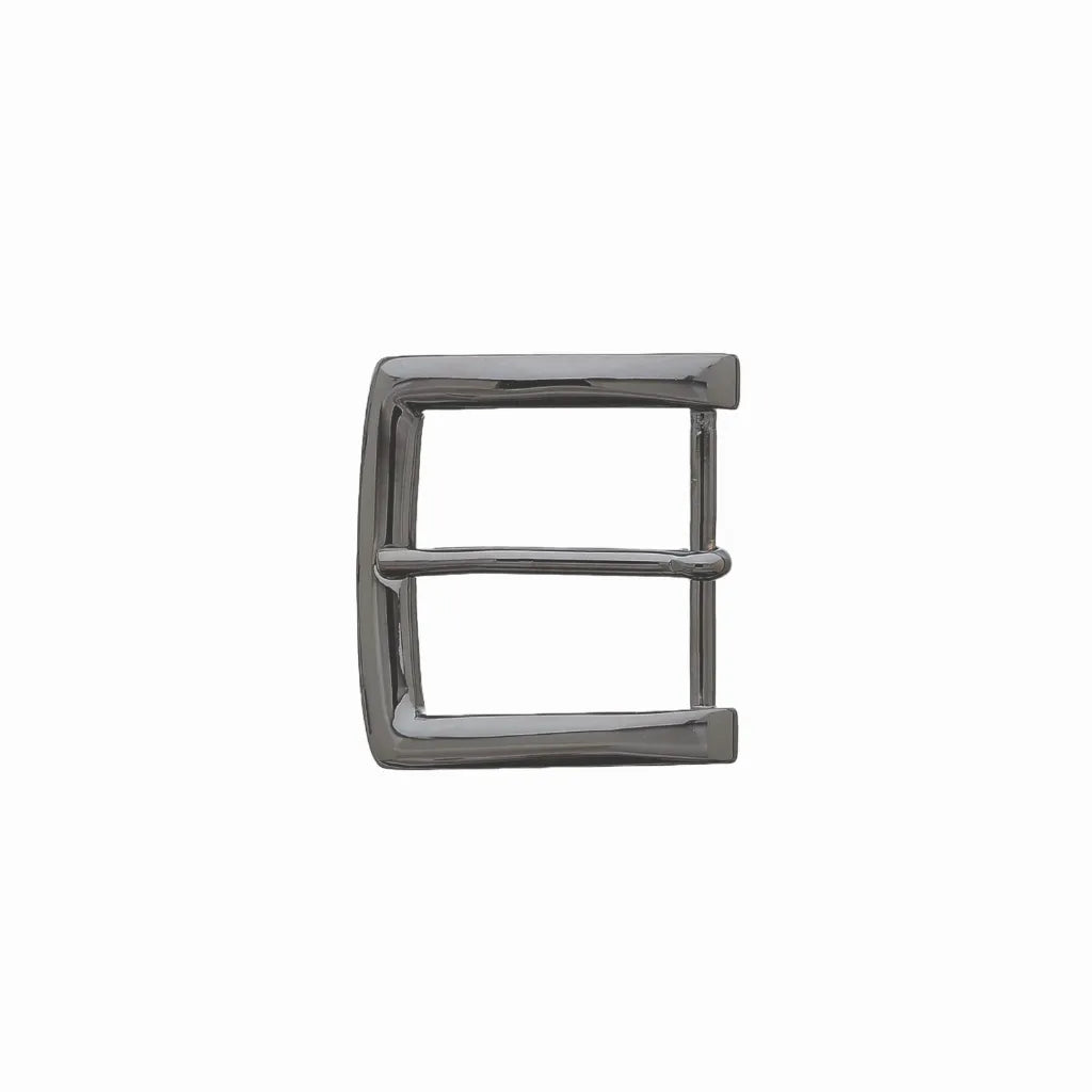 Double-Bar Frame 35mm buckle in Shiny Gun Metal. 