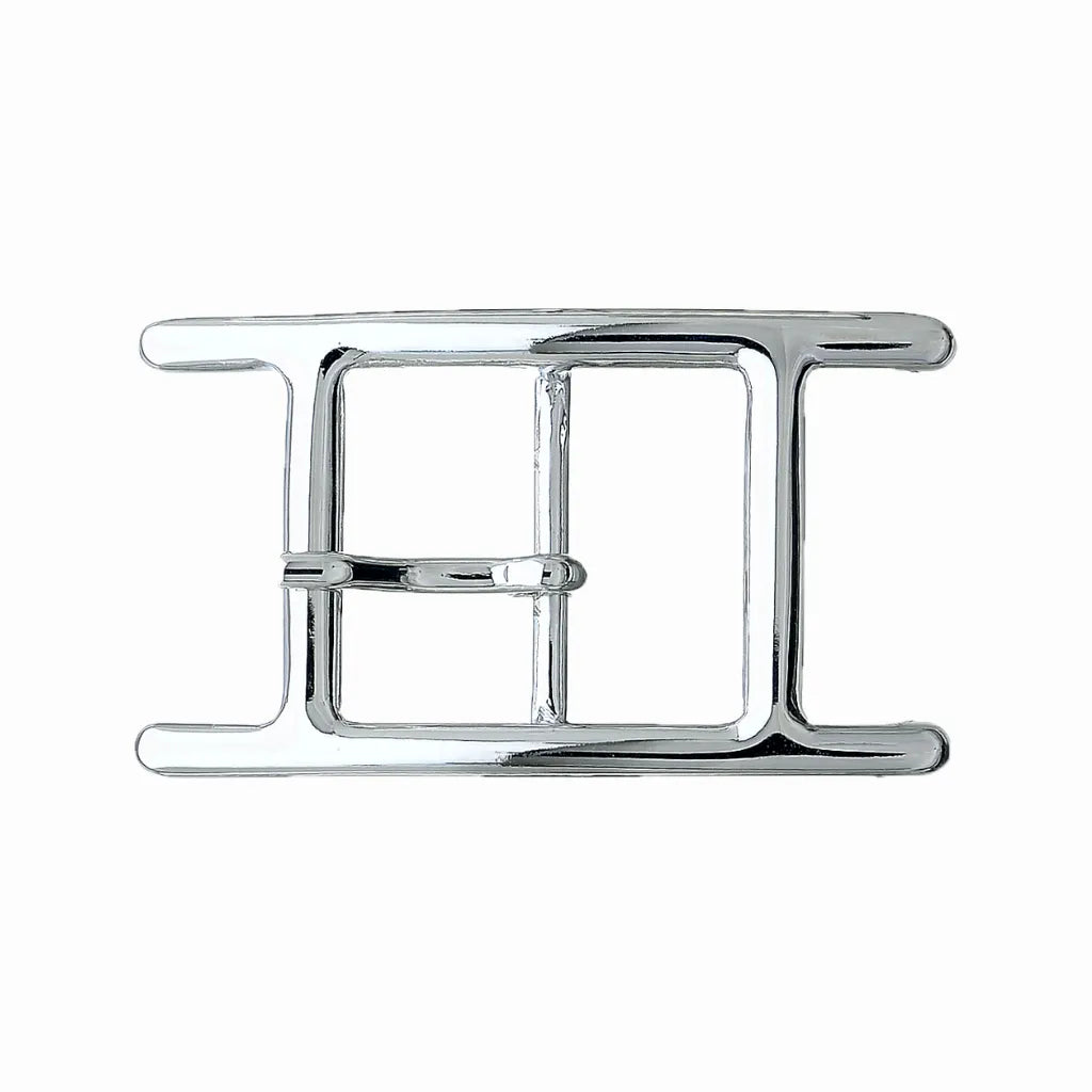 Double-Bar Prong 40mm Belt Buckle – Palladium Nickelfree HQ, Zamak
