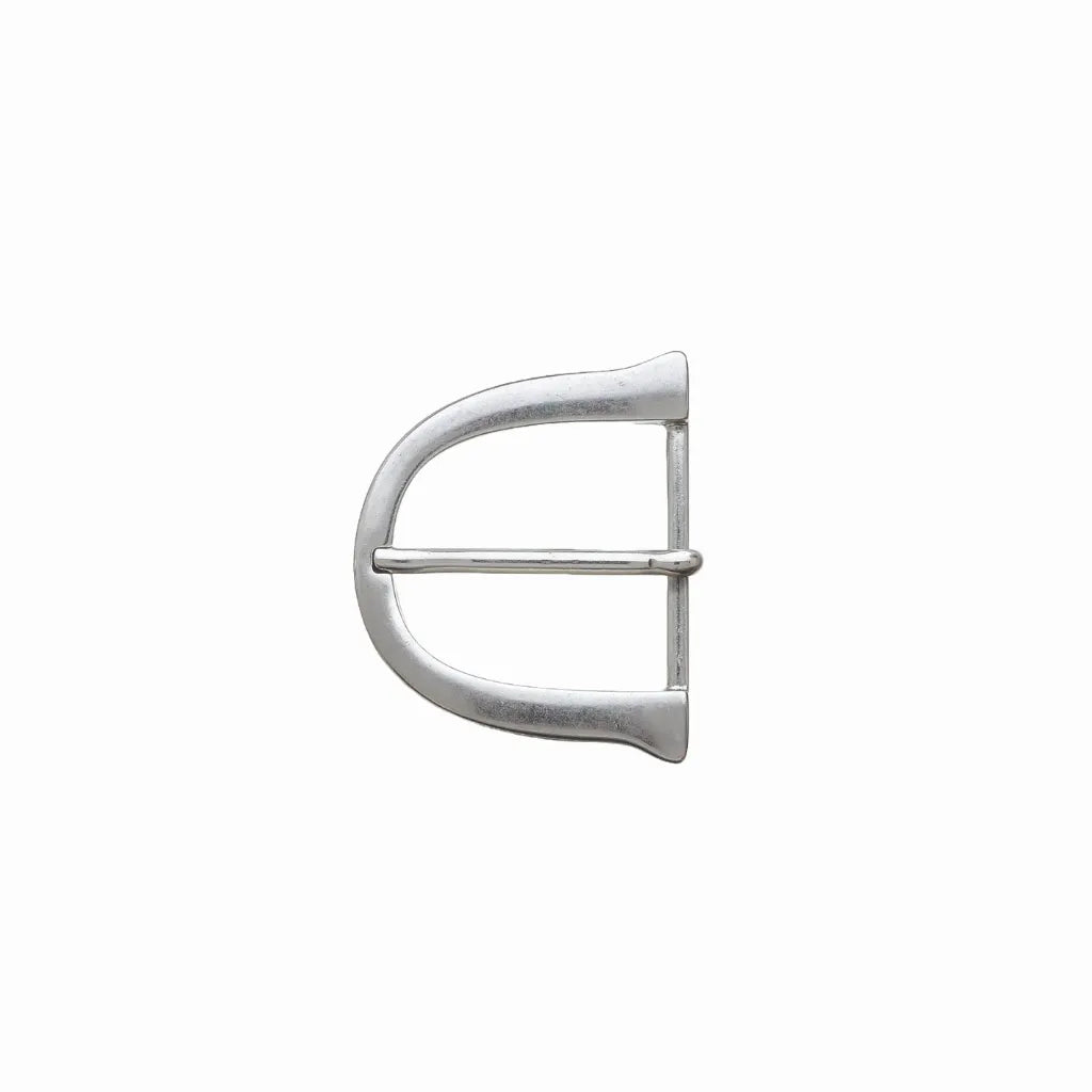 Tapered D-Frame 35mm Belt Buckle – English Silver Finish, Zamak