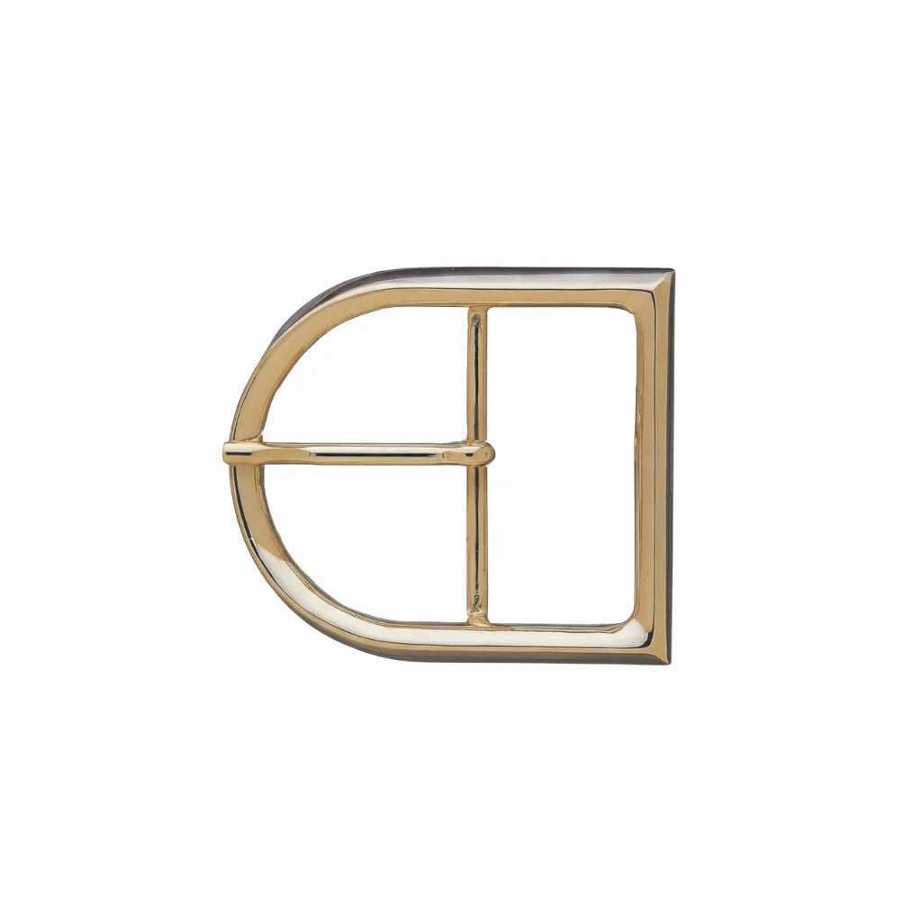 Squared D-Frame 40mm Belt Buckle – Light Gold Palladium Nickelfree HQ, Zamak