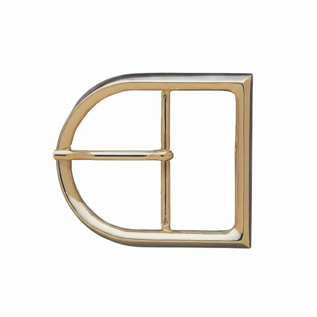 Squared D-Frame 50mm Belt Buckle – Light Gold Palladium Nickelfree HQ, Zamak